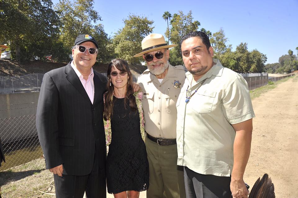 Senator Bob Hertzberg, Esther Feldman, Joel Laskin and Rudy Ortega Jr.